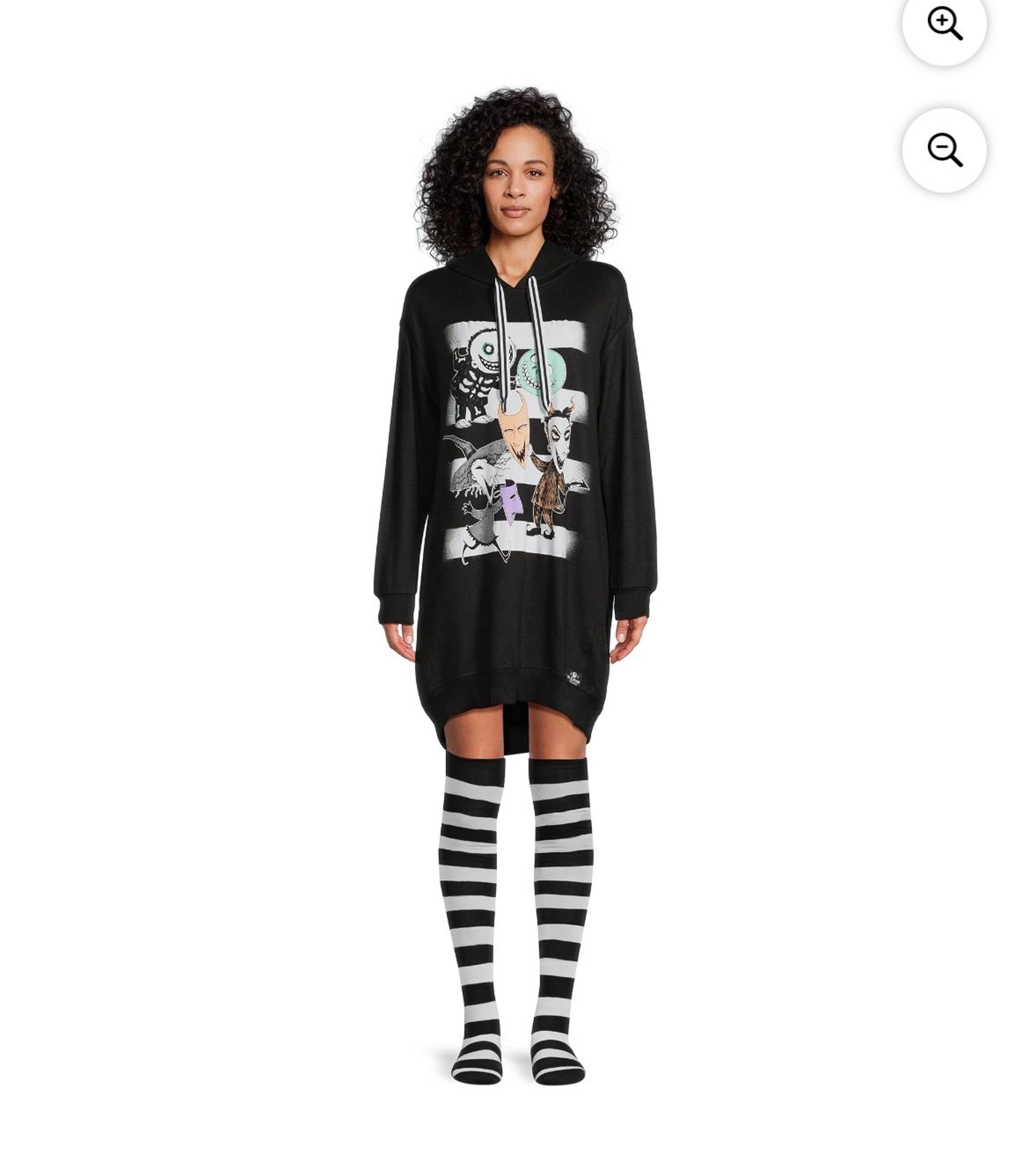 Nightmare Before Christmas Women's Hooded Sleepshirt and Socks Set