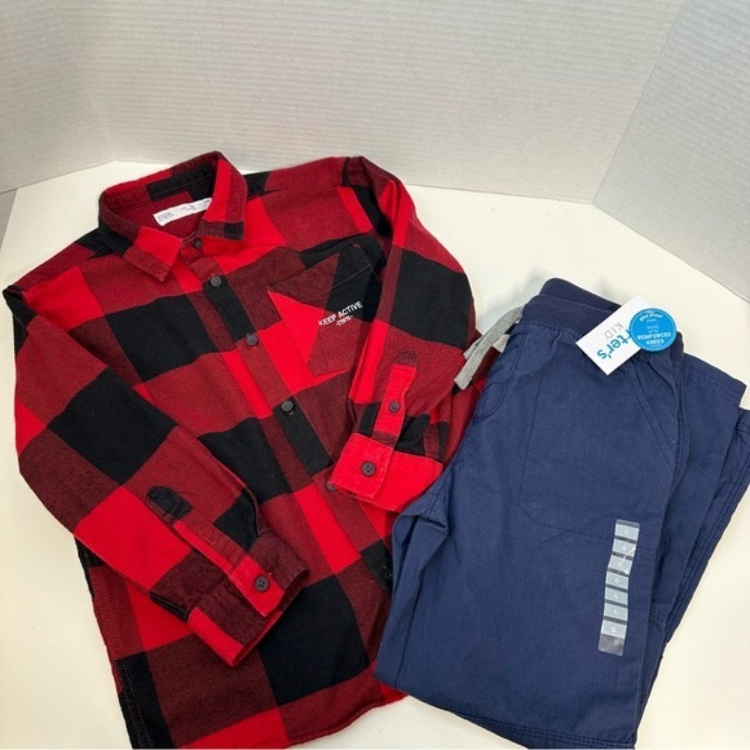 Zara and Carter’s Boys bundle of Shirt and Pants, Shirt SZ 6, Pants SZ 6