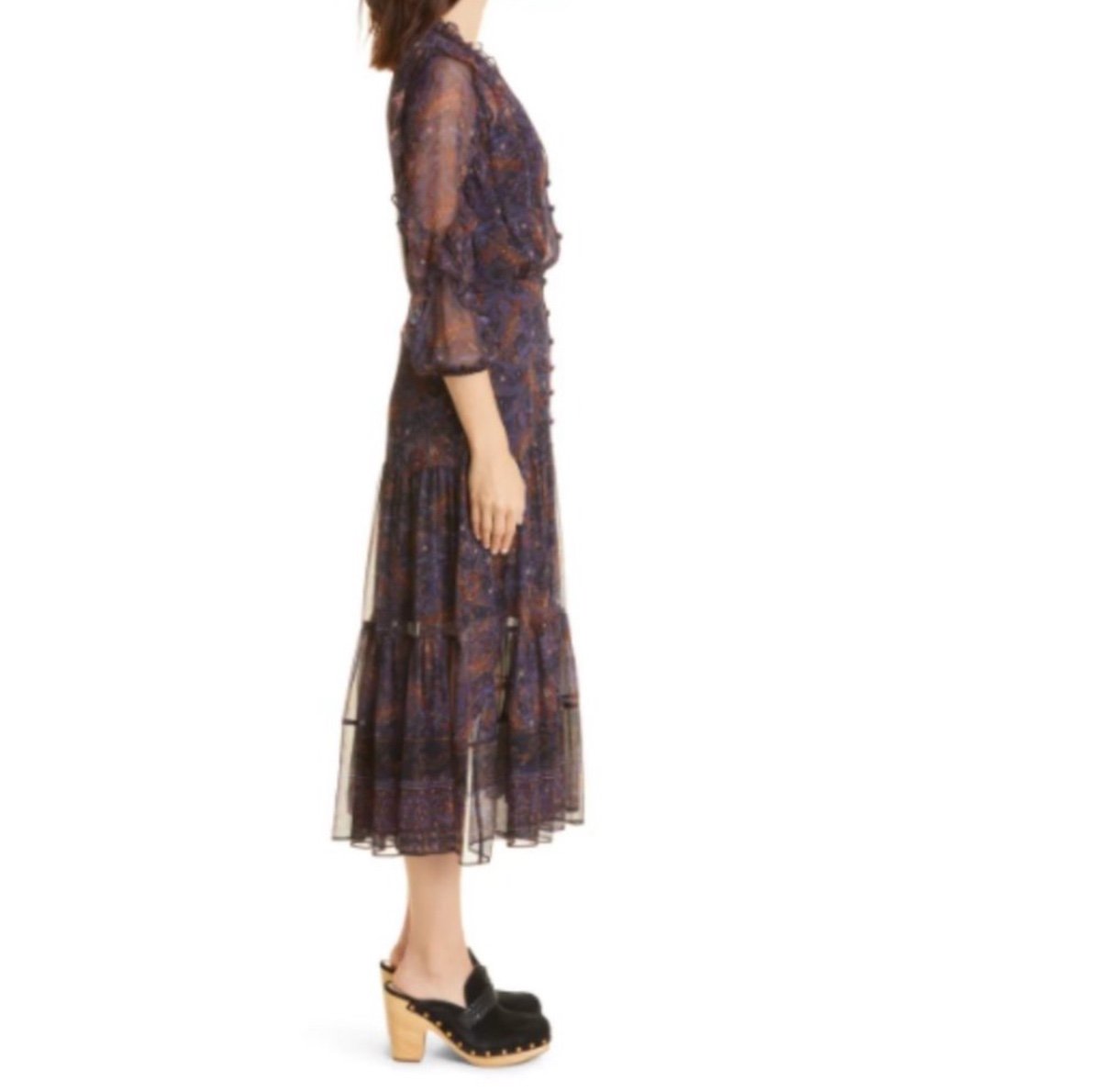 Half-Price Sale - VERONICA BEARD Sabina Silk Midi Dress Sz 6 - Closeout:£154[hoWomen_2155418ua]