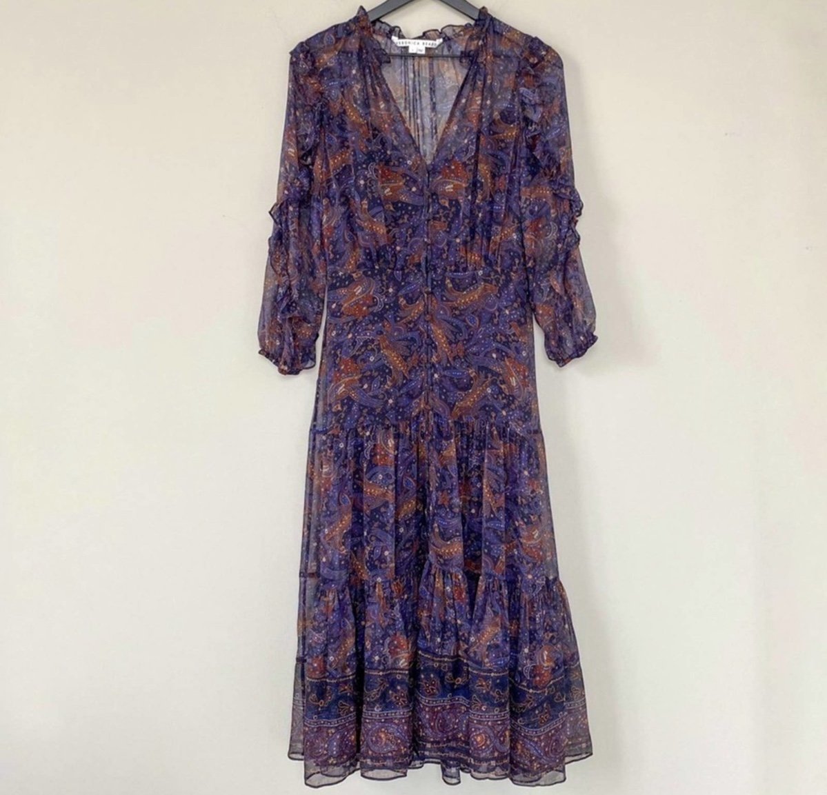 Half-Price Sale - VERONICA BEARD Sabina Silk Midi Dress Sz 6 - Closeout:£154[hoWomen_2155418ua]