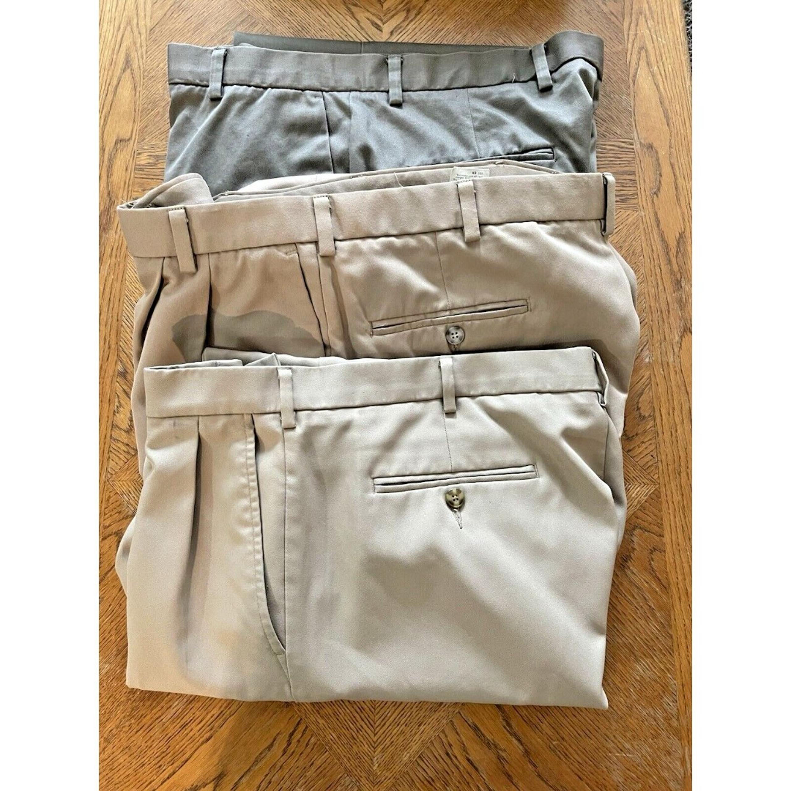 Dockers Mens Dress Khaki Pants 38x30 Lot of 3 Pairs Brown Tan Pro Tour