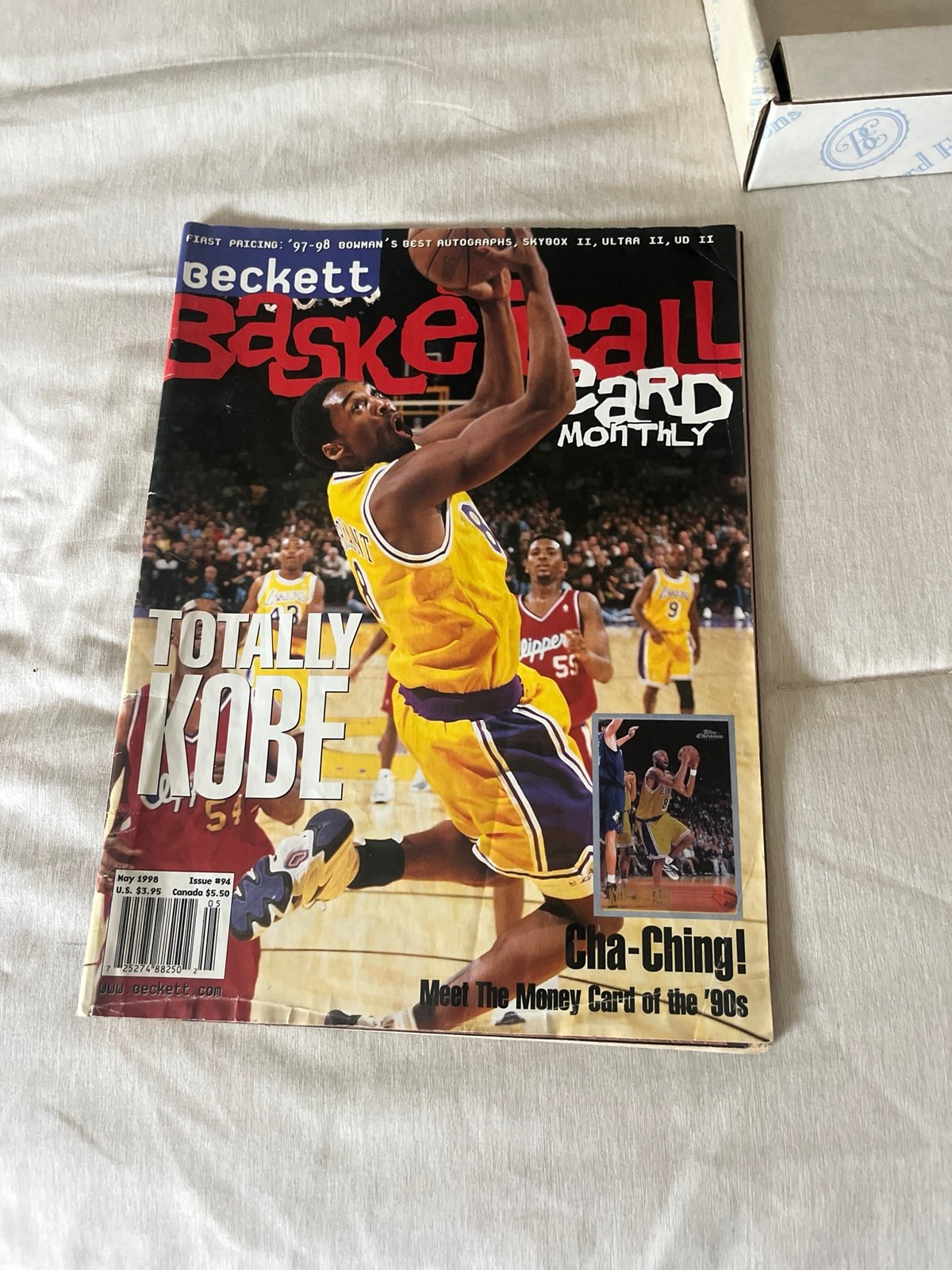 Kobe Bryant Beckett basketball card monthly total Kobe 1998 magazine collectors