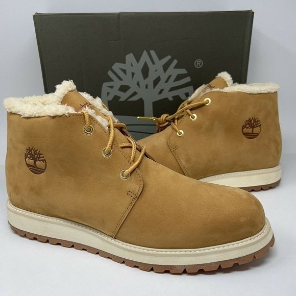 Timberland Men's Richmond Ridge Fur Waterproof Chukka Boots Wheat Nubuck 13 New