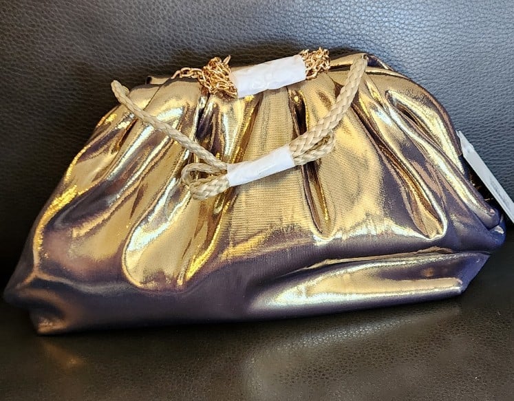Gold Metallic Clutch bag