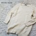 Brand new MICHEL KLEIN cable V-neck knit tunic 38 Ivory