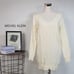 Brand new MICHEL KLEIN cable V-neck knit tunic 38 Ivory