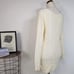 Brand new MICHEL KLEIN cable V-neck knit tunic 38 Ivory
