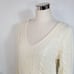Brand new MICHEL KLEIN cable V-neck knit tunic 38 Ivory