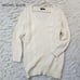 Brand new MICHEL KLEIN cable V-neck knit tunic 38 Ivory