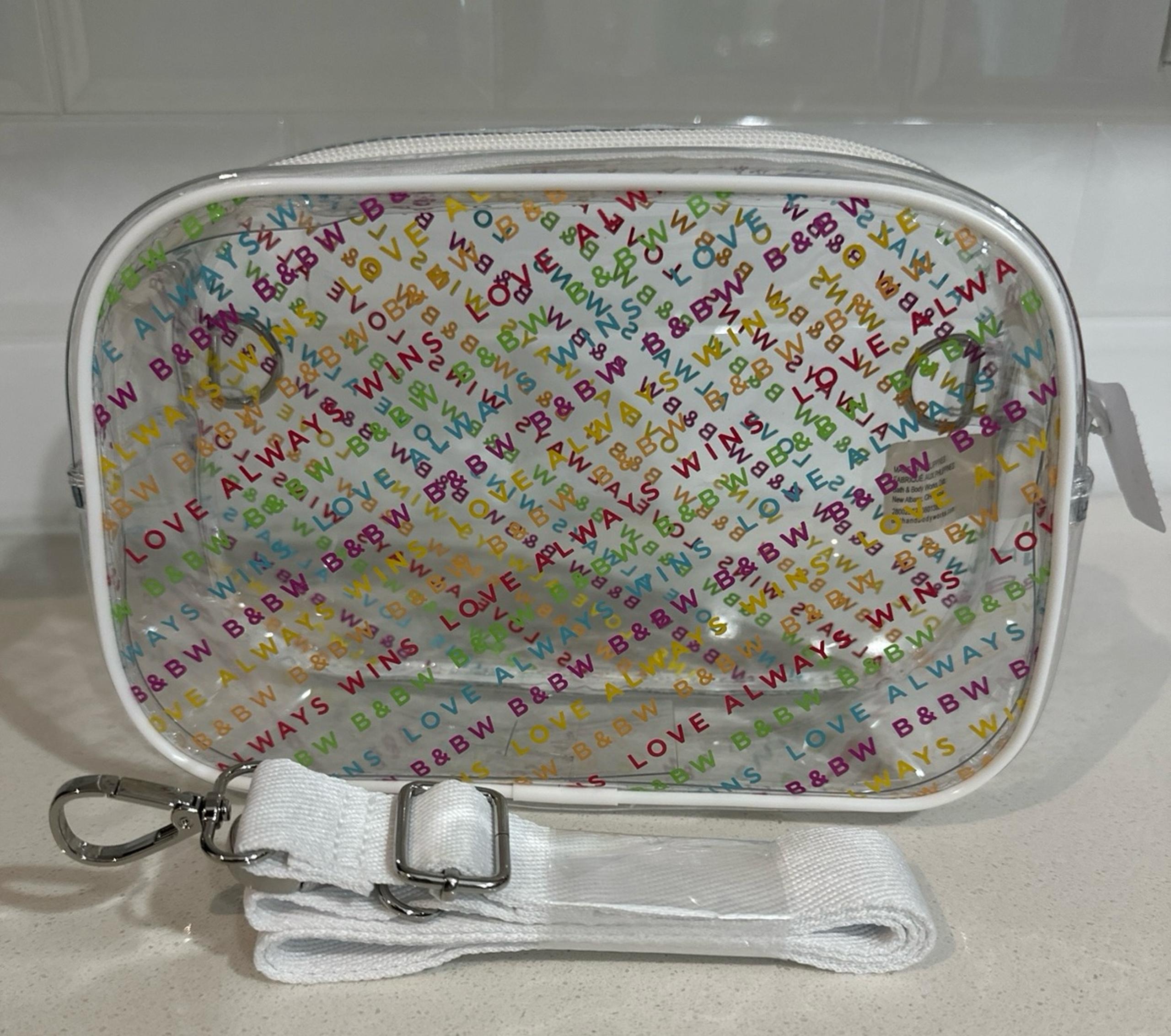 Bath & Body Works Clear See Through Bag/Purse (Pride Love Always Wins