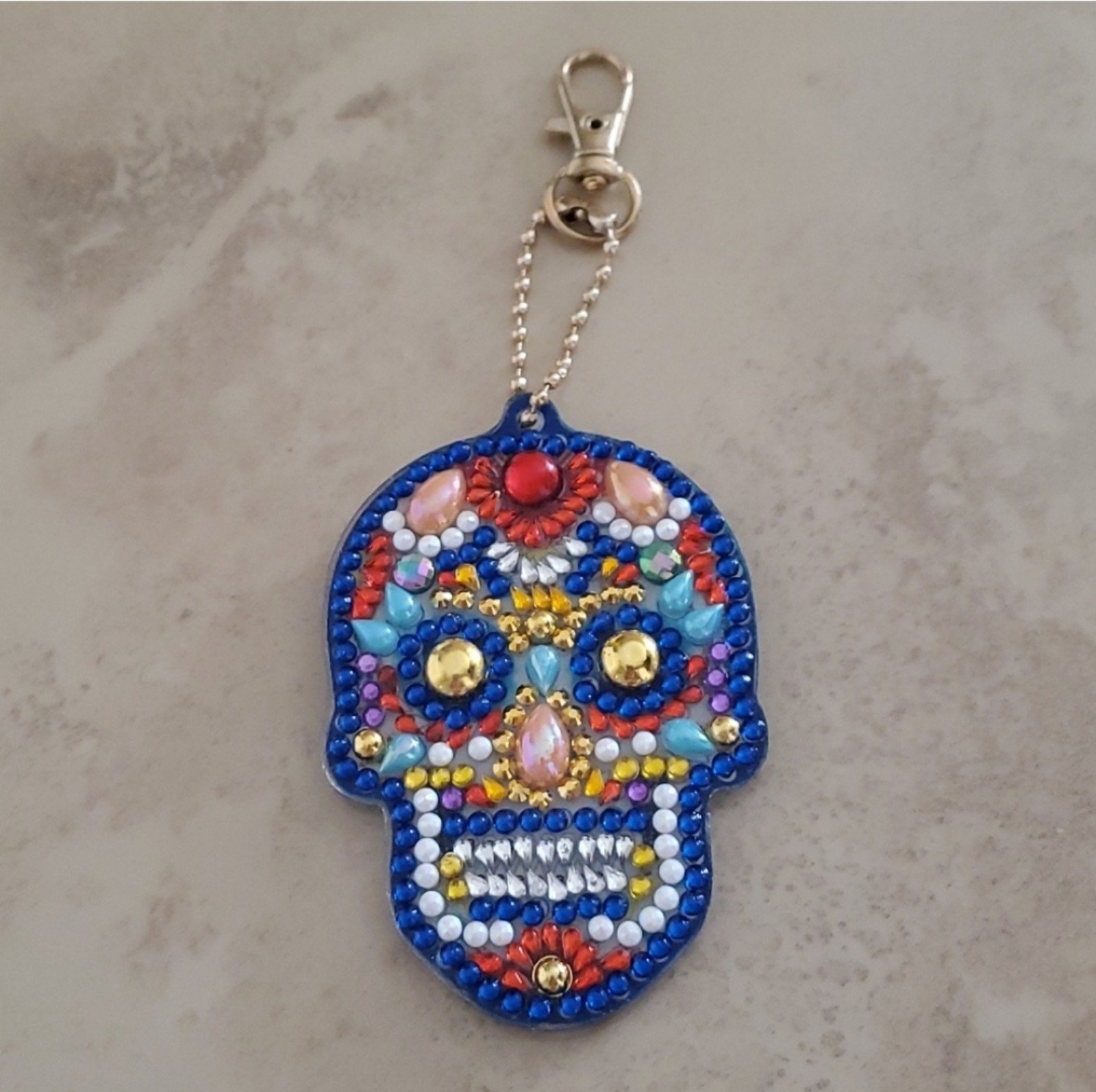 Jeweled Skull Keychain nwot