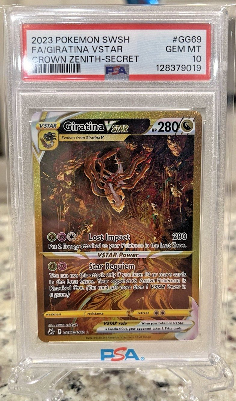 2023 POKEMON SWORD & SHIELD CROWN ZENITH SECRET FULL ART/GIRATINA VSTAR PSA 10