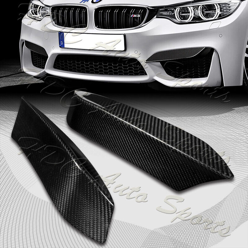 For 2015-20 BMW F80 F82 F83 M3 M4 Carbon Fiber Front Bumper Splitter Canard Lip
