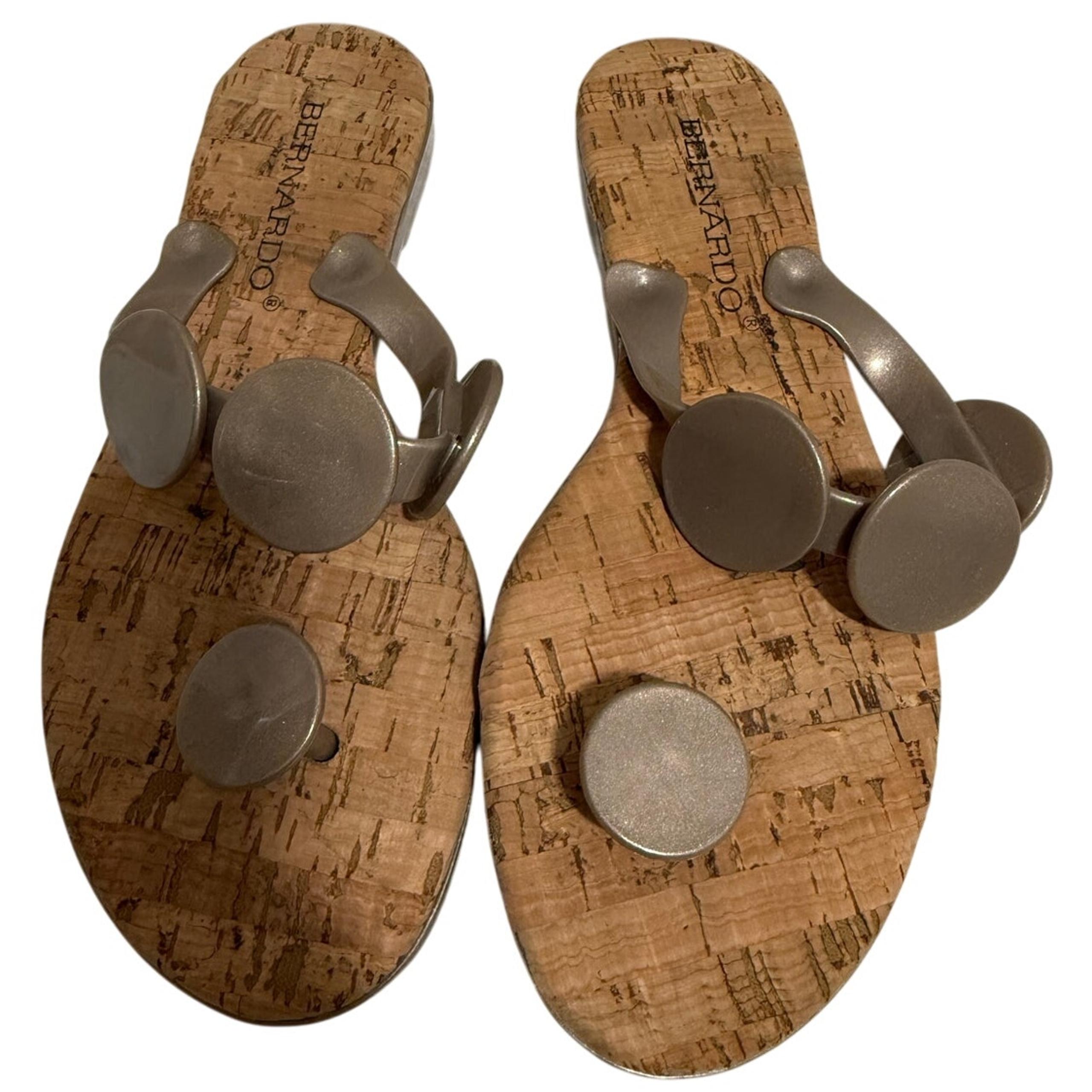 Bernardo Cork Bottom Summer Sandals - Women's Size 6