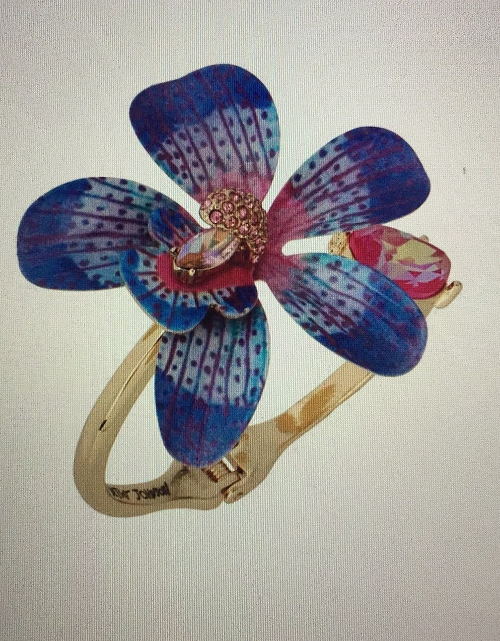 BETSEY JOHNSON ORCHID BANGLE BRACELET
