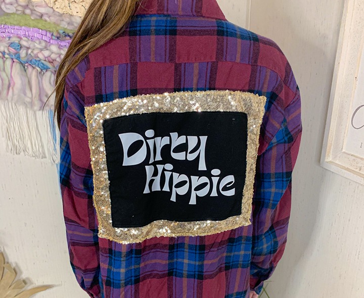 Purple Dirty Hippie Flashy Flannel