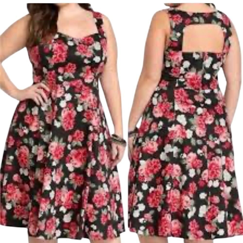 TORRID MULTICOLOR STRETCH COTTON DRESS SIZE 12