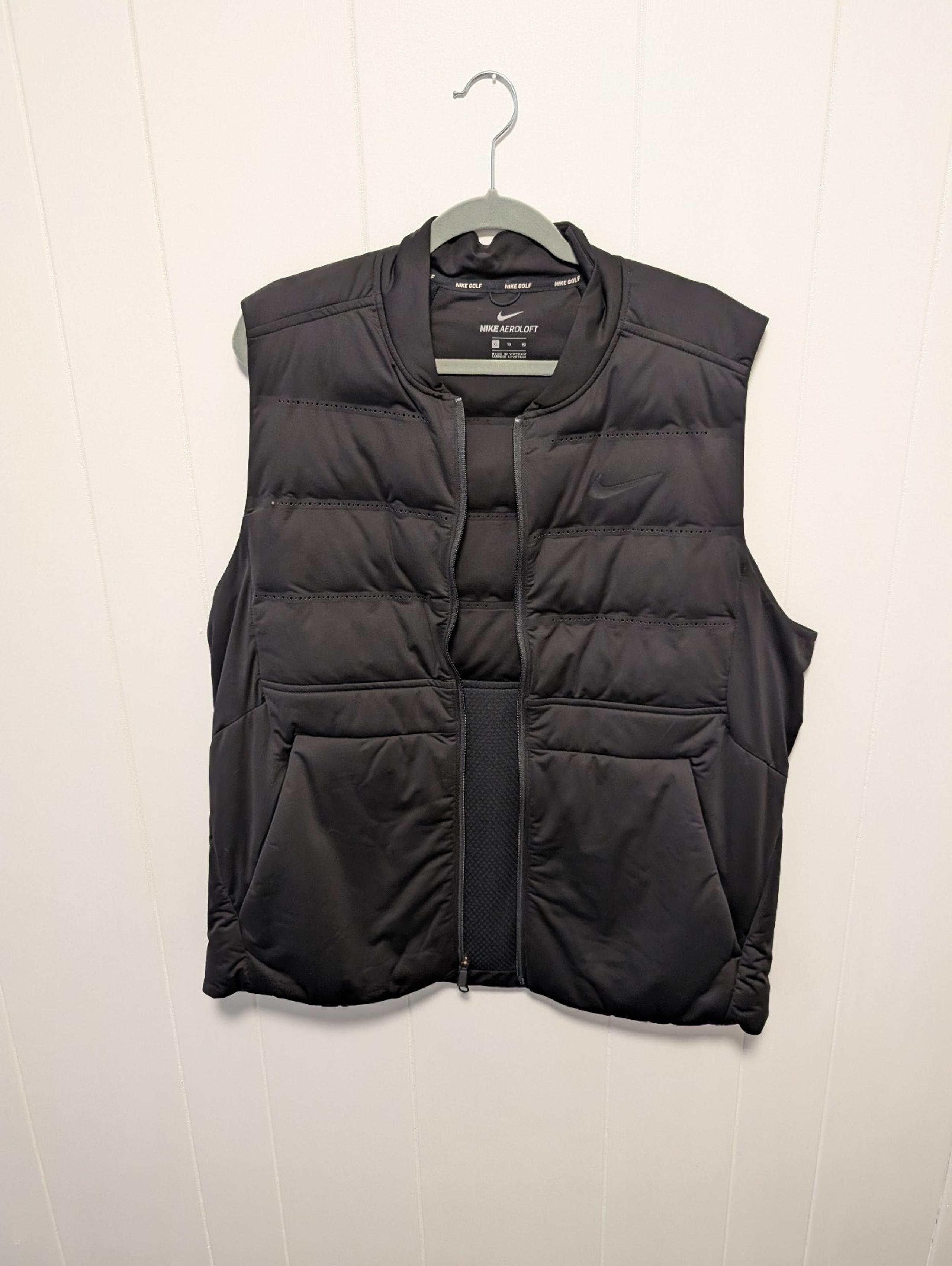 Nike Golf Men's AeroLoft Full Zip Gilet Vest Black L