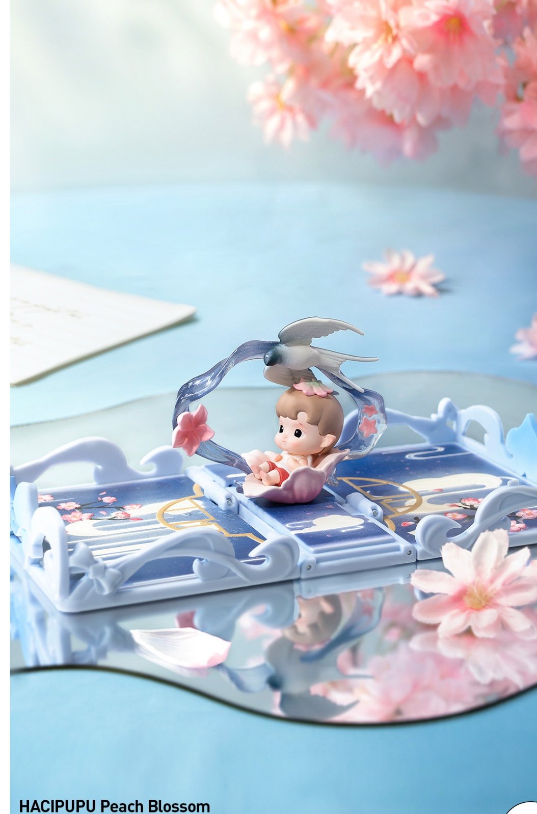 POP MART Gift for you Greeting Card Series Scene Sets - Hacipupu Peach Blossom