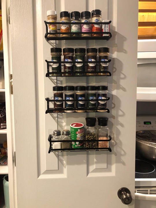 Spice Rack wall mounted 4 Pack, Space-Saving Spice Organizer