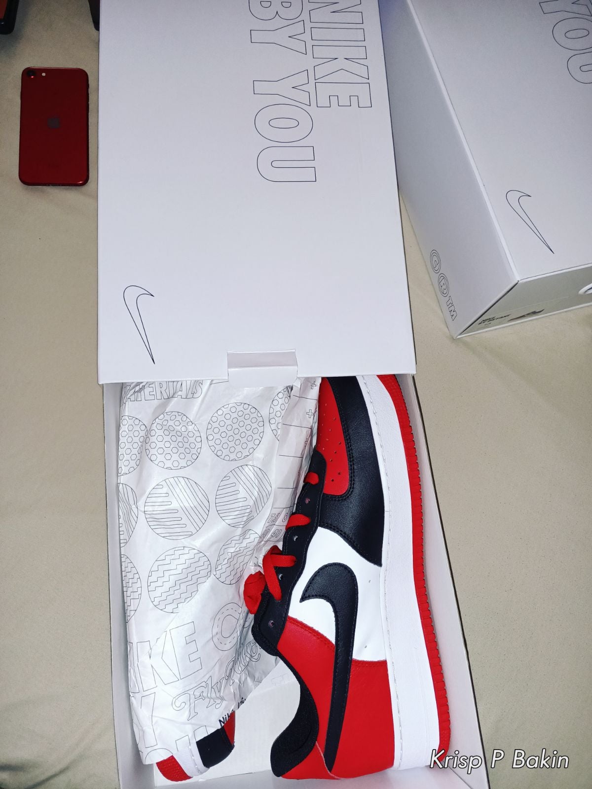 Nike Air Force 1 Low By You Shoes Bred Toe