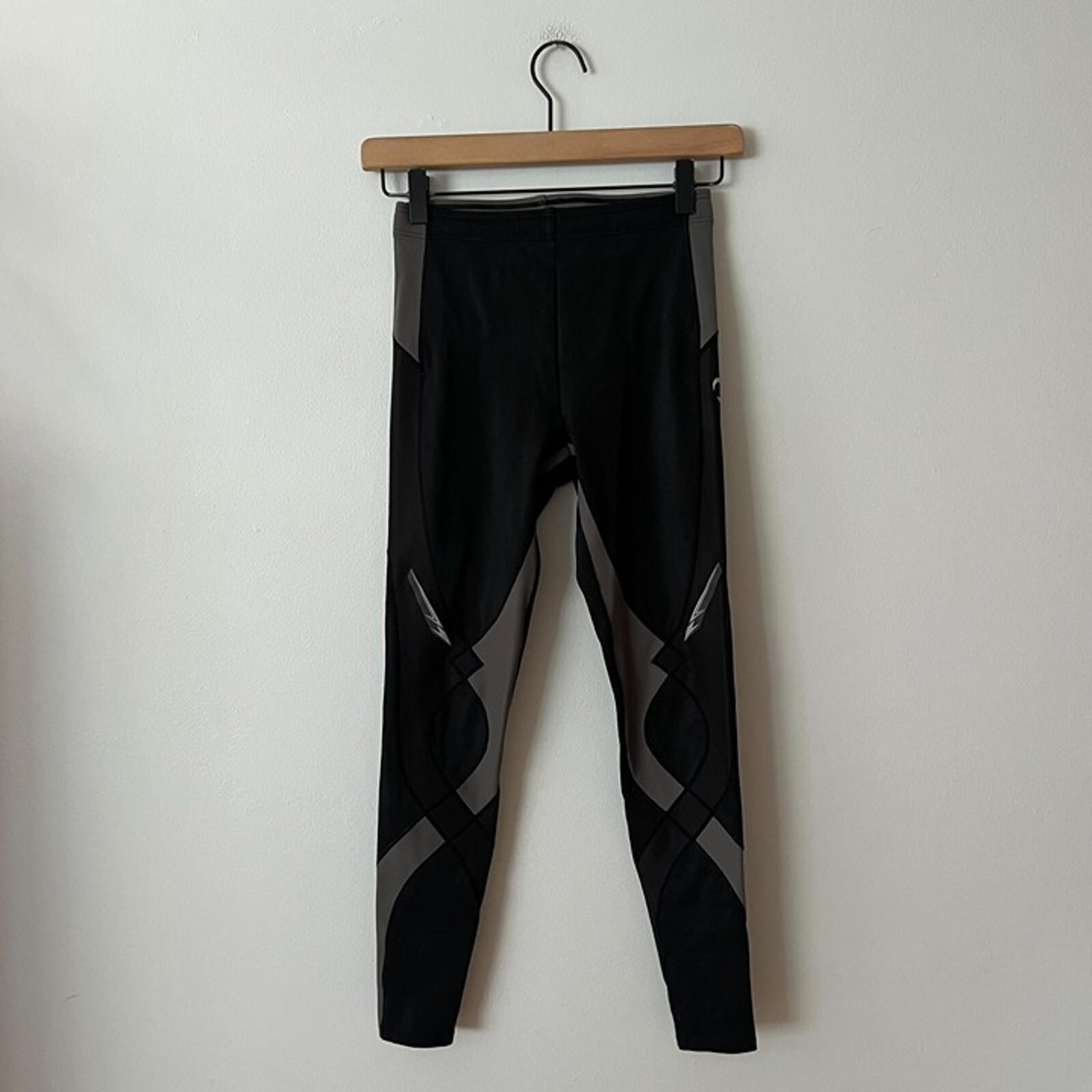 CW-X Stabilyx Joint Support Compression Tights Black Gray Women's Size Small
