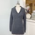 Talbots Shawl Collar Shaker Stitch Pullover V Neck Sweater Wool Blend Oversized