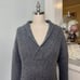 Talbots Shawl Collar Shaker Stitch Pullover V Neck Sweater Wool Blend Oversized
