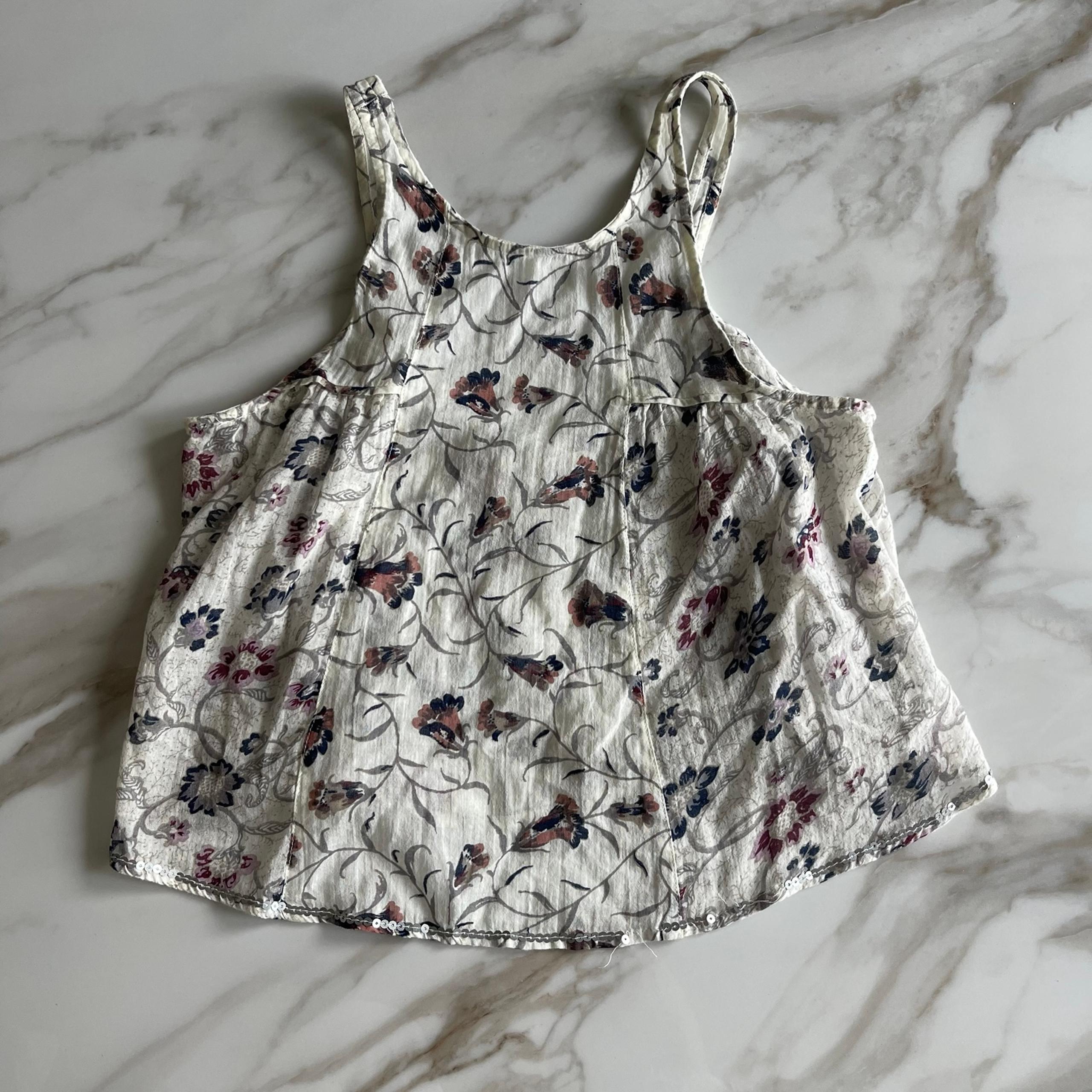 Urban Outfitters Ecote Cotton Floral Fairy Boho Cropped Tank Top Size Womens XS