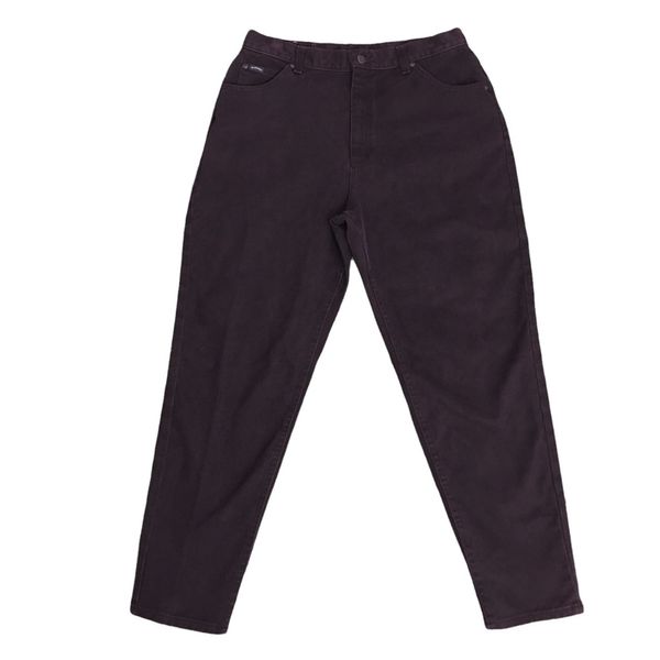 Vintage 90’s Rider Lee High Rise Burgundy Plum Relaxed Fit Mom Jeans Size 16 P