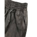 Muubaa Womens Black Embossed Lamb Leather Elastic Waist Jogger Pants Size 6