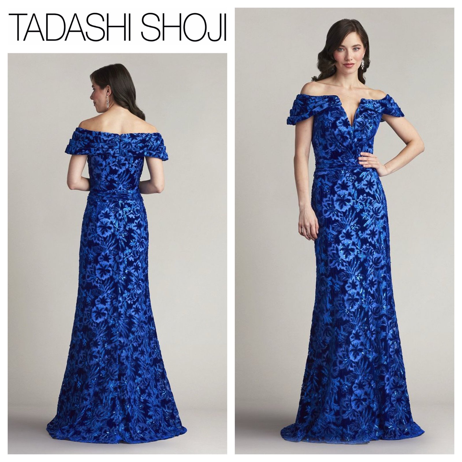 TADASHI SHOJI Georgina Burnout Gown