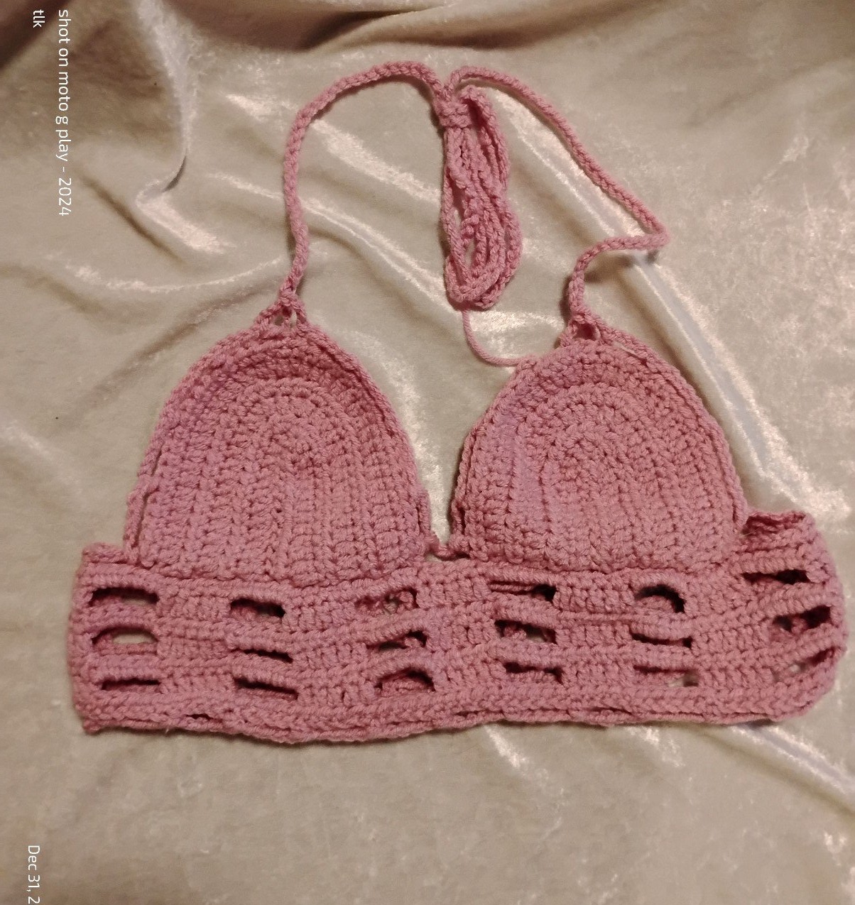 Handmade crochet festival top