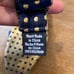 Countess Mara navy blue gold polka dots 100% silk bow reversible adjustable