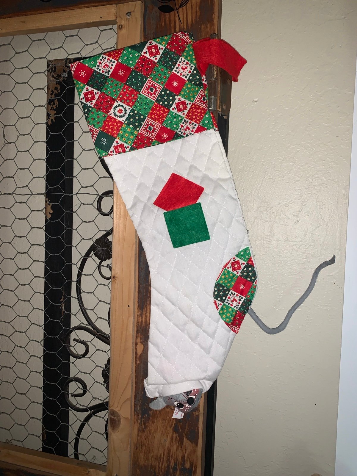 Vintage 1965 AnnaLee Christmas stocking