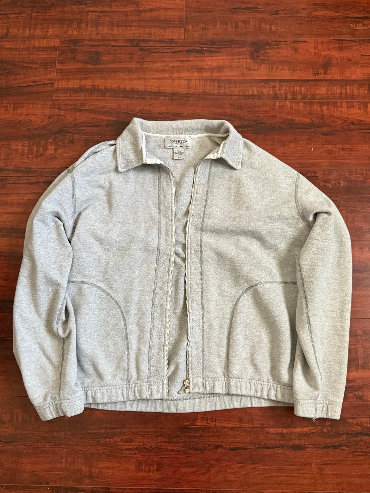 grey vintage zip up jacket