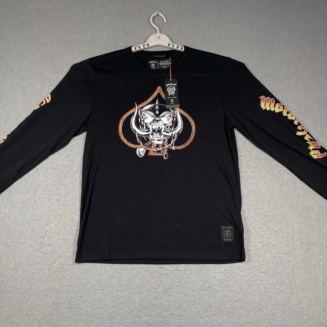 Motorhead Shirt Men Large Black Roark Run Amok Mathis Ace Of Spades Long Sleeve