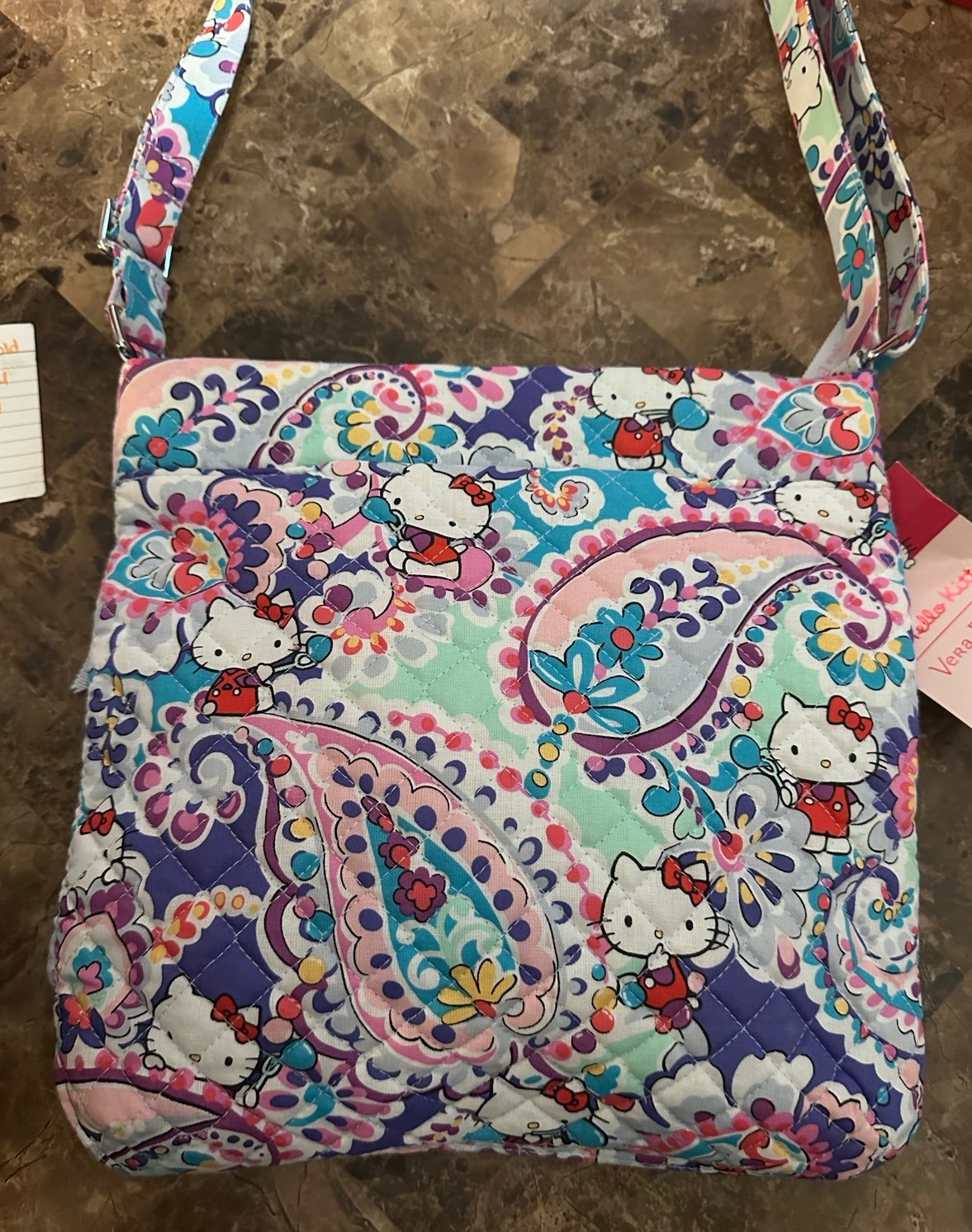 hello kitty paisley print vera bradley Triple zip hipster