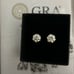 New 6 prong 18k gold Moissanite Earrings
