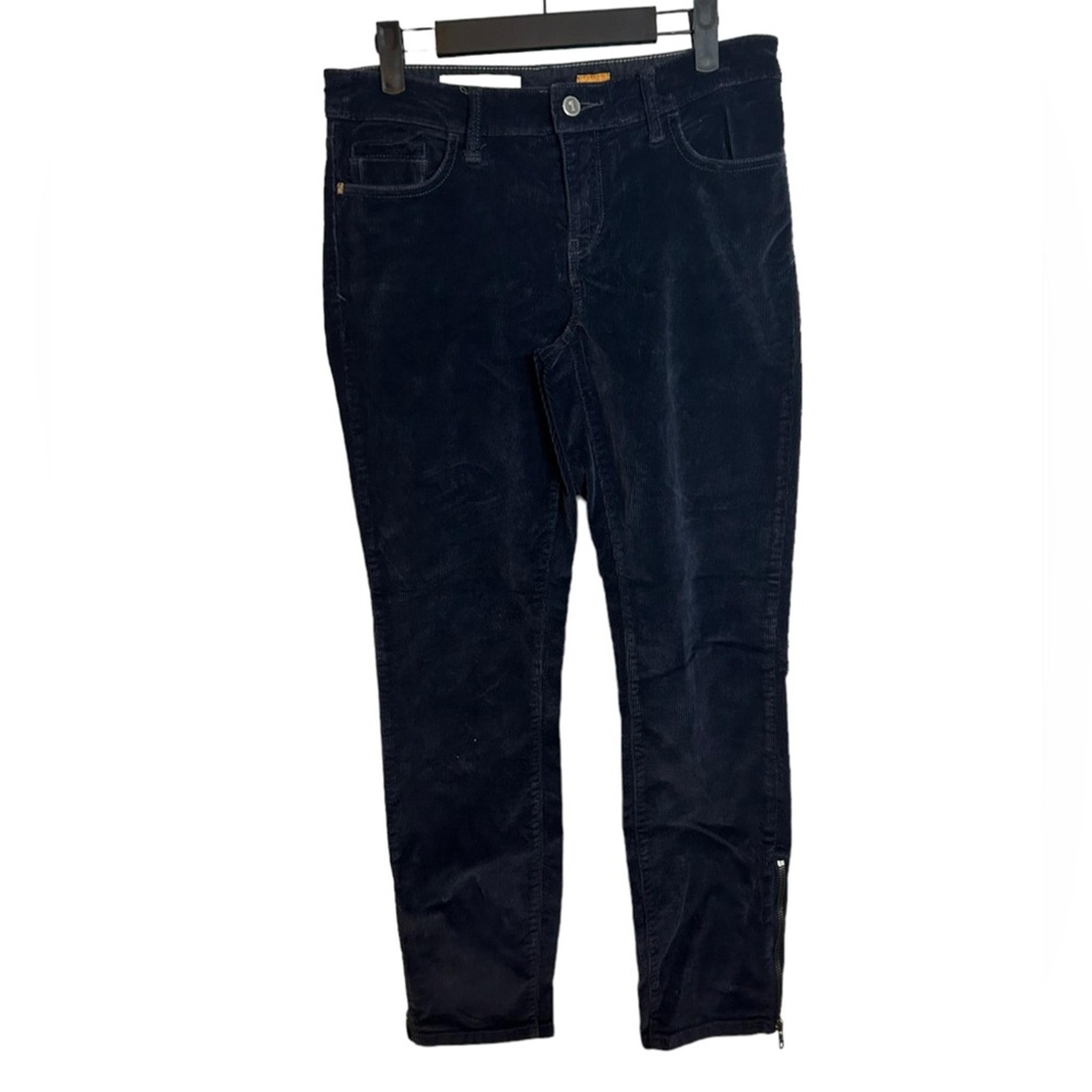 Pilcro and the Letterpress Deep Teal Ankle Zip Skinny Corduroy Pants