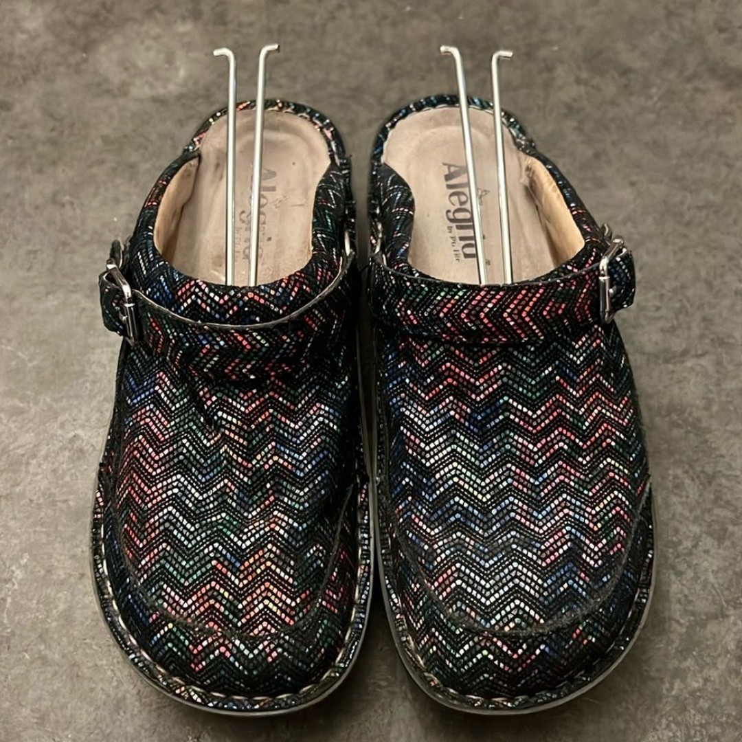Alegria Seville Ric Rack Rainbow Clog size 38