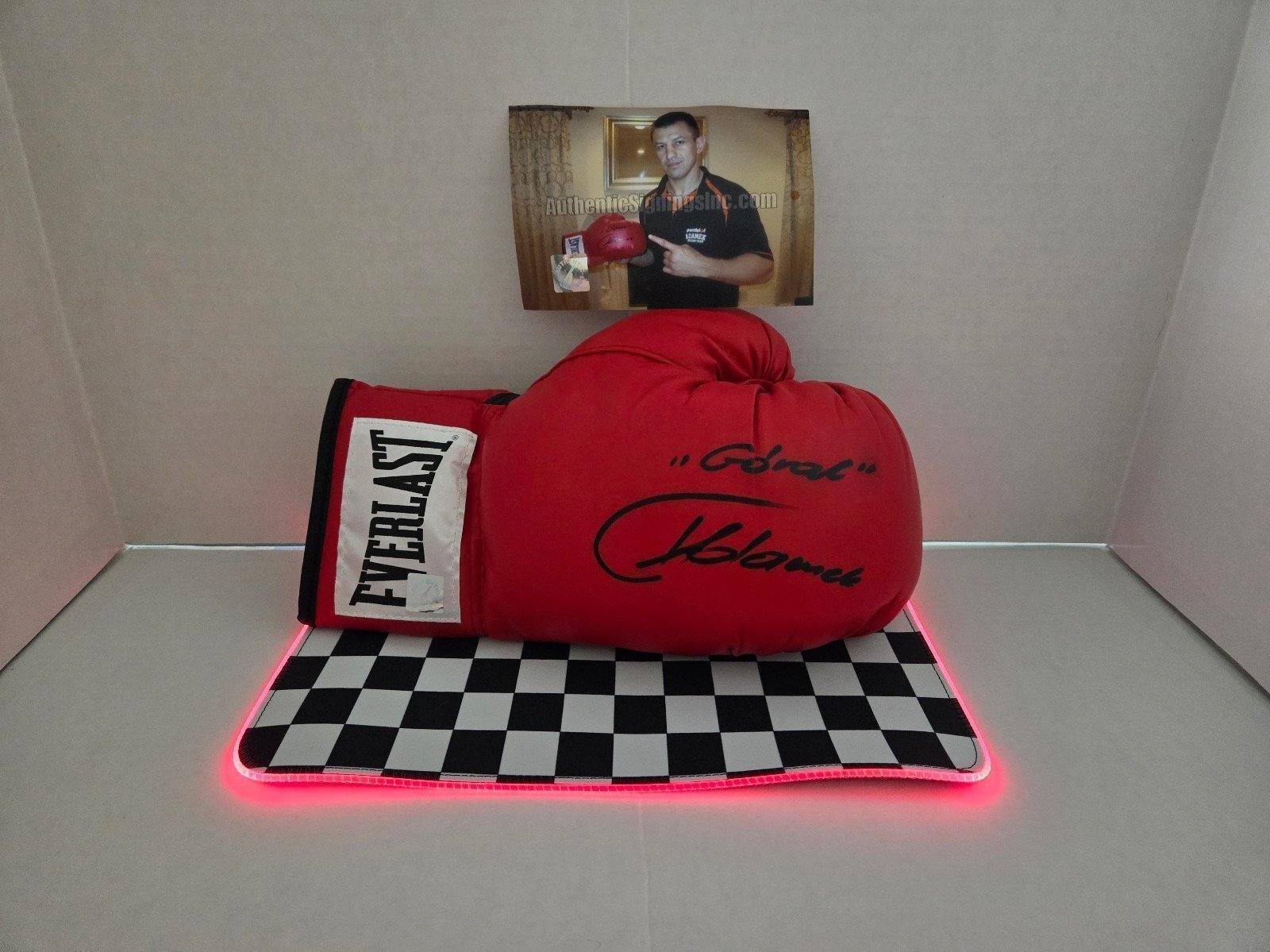 GENUINE Tomasz Goral Adamek Signed Everlast Boxing Glove W/COA & Photo Proof