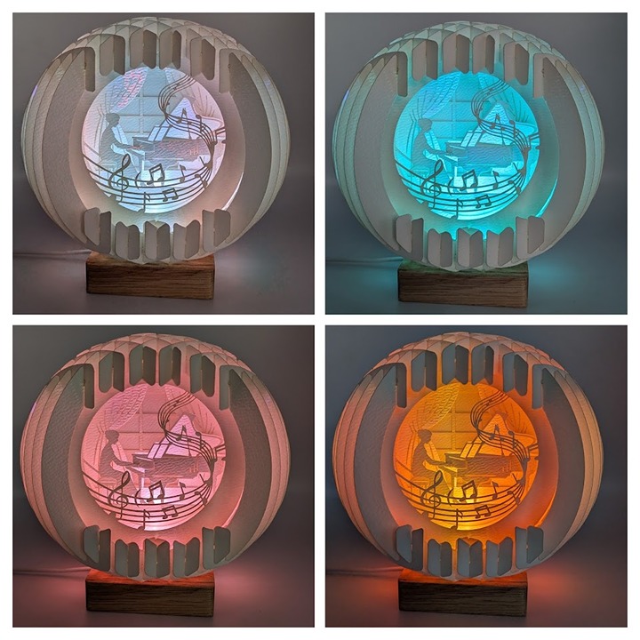 11-Piano Paper Globe with LED