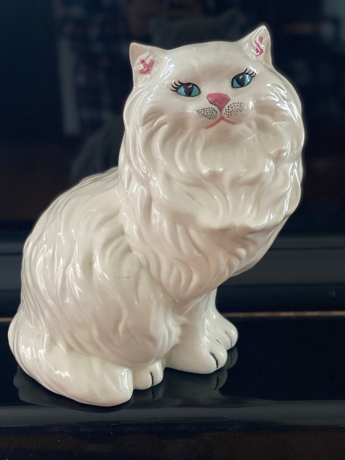 Vintage life size MCM ceramic Persian cat