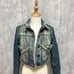 REDPEPPER Short Back Embroidery Vintage Denim Jacket