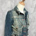 REDPEPPER Short Back Embroidery Vintage Denim Jacket