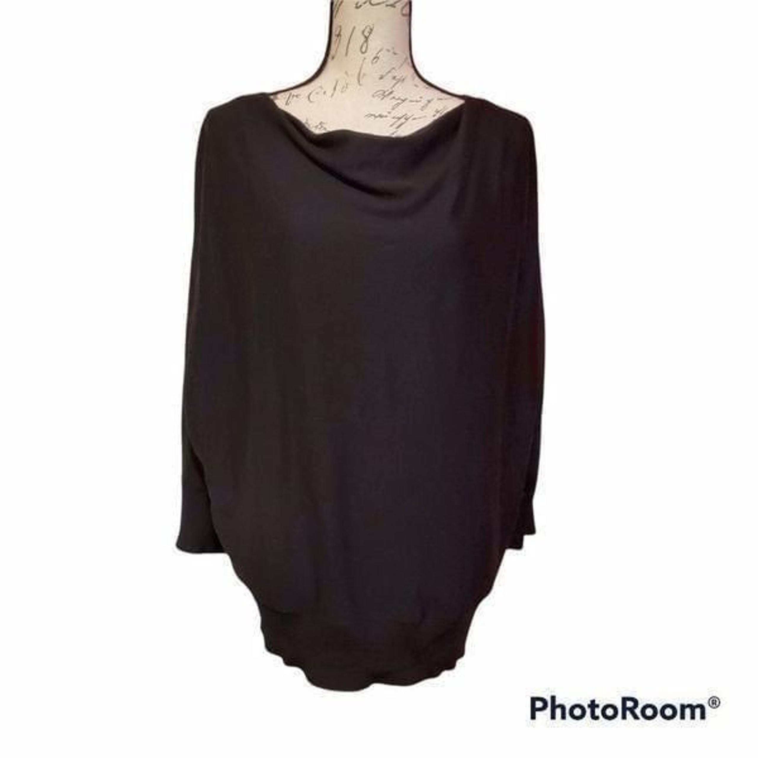 Cable & Gauge Ladies Size XL Black Zipper Shoulder Knit Top