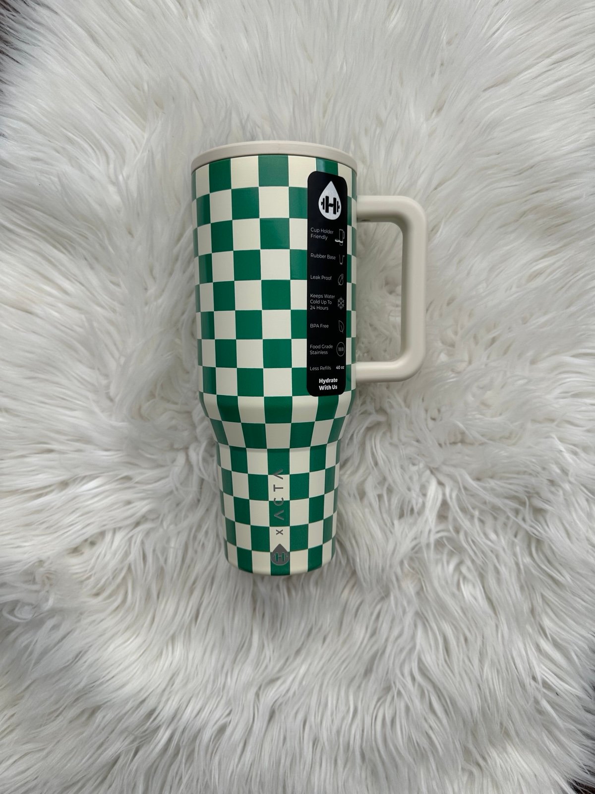 Hydrojug x ACTA Green Checker Traveler Tumbler 40oz