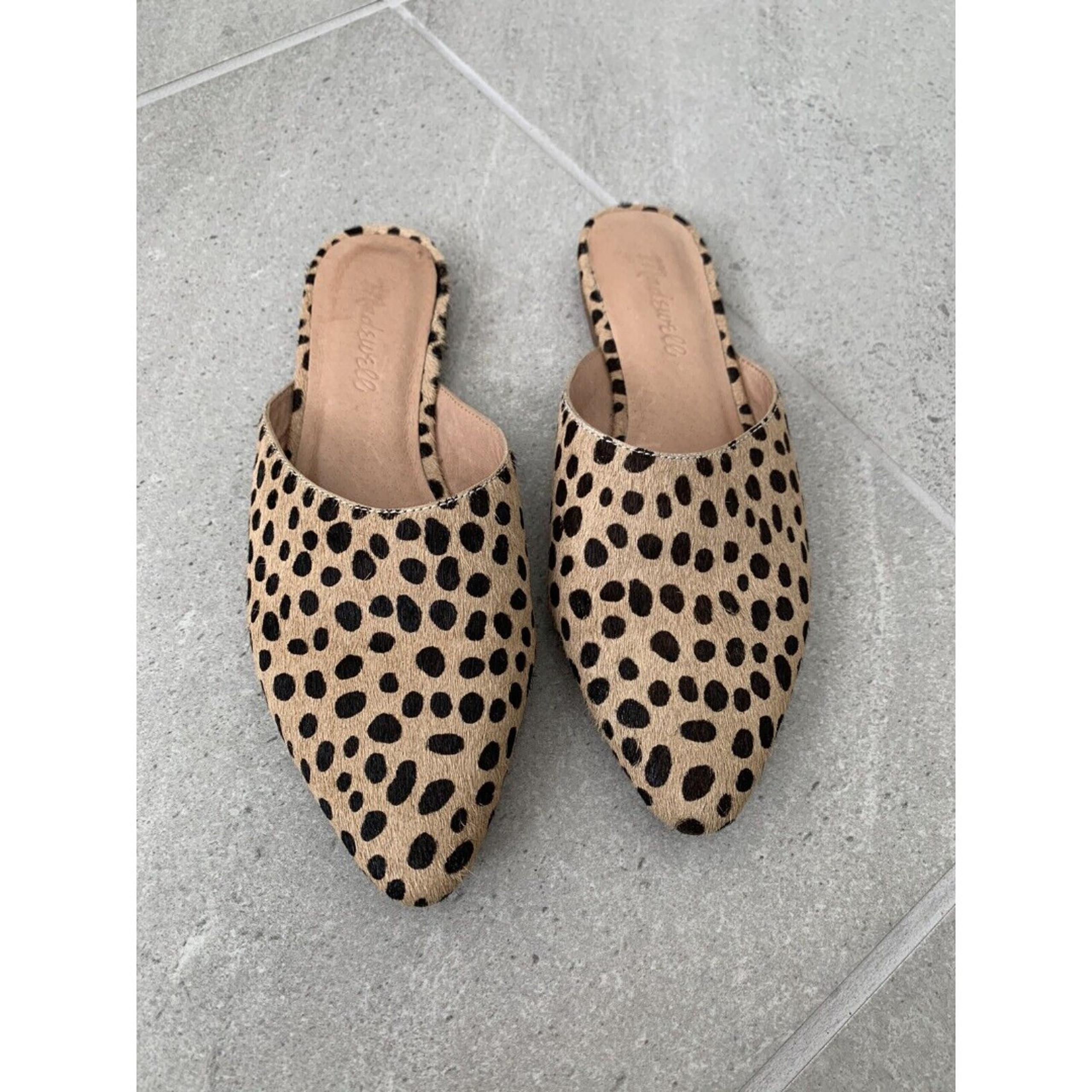 MADEWELL Sand Dune Spotted Multi Remi Slip On Mules Womens Size 6