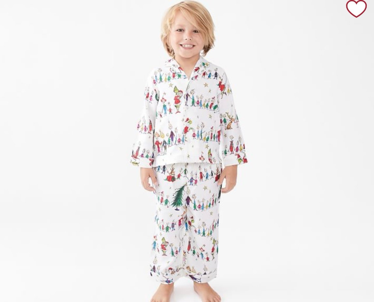 Pottery Barn Grinch Flannel Christmas Pajamas Set 3T
